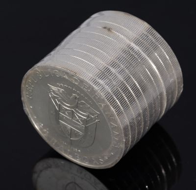 Collection de 10 pieces de 20 Balboas, 1974, argent 925/1000…