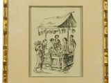 an image of a drawing of a group of people at a market