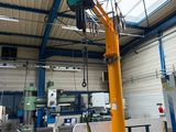 a crane that is sitting inside of a building