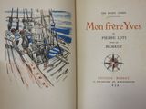 a book with a picture of a man on a boat