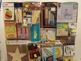 many different items that are on display on the wall