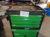 an image of a green tool box in a workshop