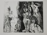 an image of a black and white drawing of a group of people