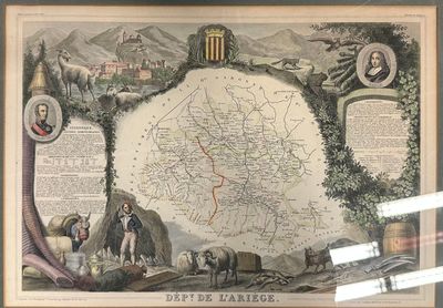 une vieille carte du Grand Ouest indiquant les routes et les villes