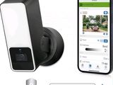 une image représentant un Apple HomeKit et un iPhone sur fond blanc