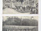 deux photos en noir et blanc représentant des chevaux et des personnes
