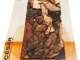 a picture of a book with a pile of shoes on it
