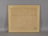 an image of a picture of a wooden frame with a drawing on it