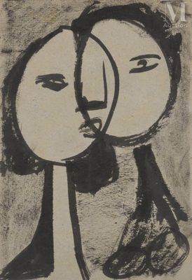 l'image d'un dessin de deux femmes se regardant dans un miroir