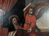 an image of a painting of an angel and a woman