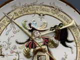 a clock that has a picture of a man on it