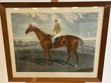 tableau représentant un homme à cheval dans un champ, avec le ciel en arrière-plan