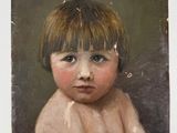 tableau représentant un jeune garçon aux cheveux bruns et torse nu