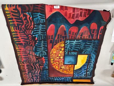 Abstraction Huile sur toile 80 x 120 environ Lot vendu en l'…