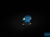 a blue diamond on a black background