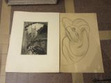 deux dessins posés côte à côte sur le sol
