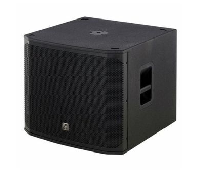 a black speaker on a white background with a white background