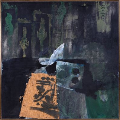 an image of a painting of a black bird sitting on top of a piece of paper