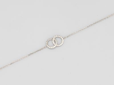 a white gold and diamond bracelet
