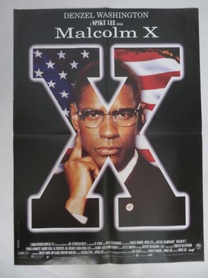 une image d'une affiche de cinéma pour « Malcolm X »