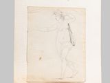 a drawing of a woman holding a flower in her hand