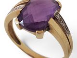 an amethorate and diamond ring, by van cleef