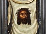 a painting of jesus with a crown of thorns on his head