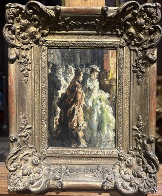ECOLE DU NORD XIXème siècle Les Lorettes Huile sur toile Tra…