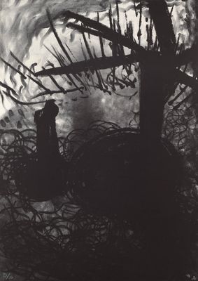 une image représentant un dessin en noir et blanc d'un oiseau dans un nid