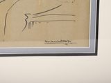 a picture of a drawing of a man sitting on a couch