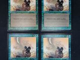 quatre cartes d'un jeu représentant un homme et une femme