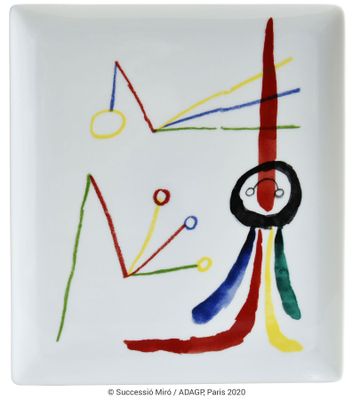 Plateau JOAN MIRO Plateau par Bernardaud porcelaine