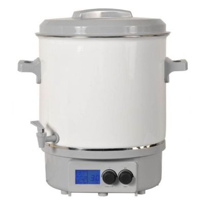 an electric rice cooker with a digital display on the side