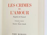 the cover of the book les crimes de l ' amour is open