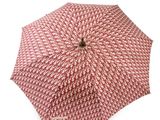 red and white patterned umbrella on a white background