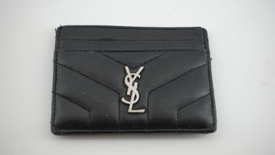 Porte-cartes Saint Laurent Monogram noir