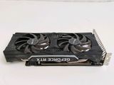 a close up of a video card on a white surface