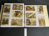 an open book with pictures of people on it
