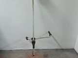 a metal pole with a hat on top of it