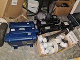 many different types of plumbing equipment in a room