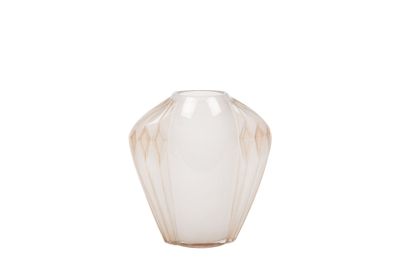 André HUNEBELLE (1896-1985). Vase en verre moulé translucide… - Photo 1