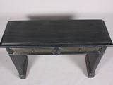 an image of a black table with two drawers on it