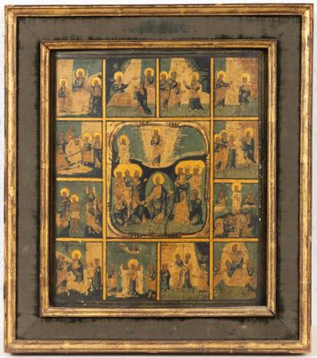 Icône « Résurrection du Christ et scènes de sa vie ».