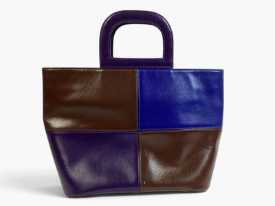 a close up of a purse with a handle on a white background