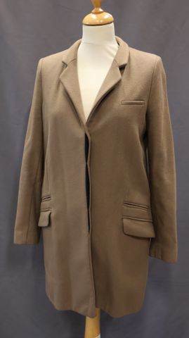 THE KOOPLES – Veste mi-longue en laine marron glacé, taille 36/38