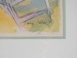 a picture of a drawing of a chair in a room