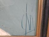 a picture of a painting of a sailboat on the water