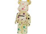 bearbrick figure with stars on it and a name on the chest