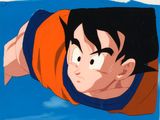 une image représentant le jeune Gohan en plein vol