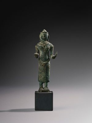 Divinité féminine Empire Khmer, circa 12°-13° siècle Alliage…